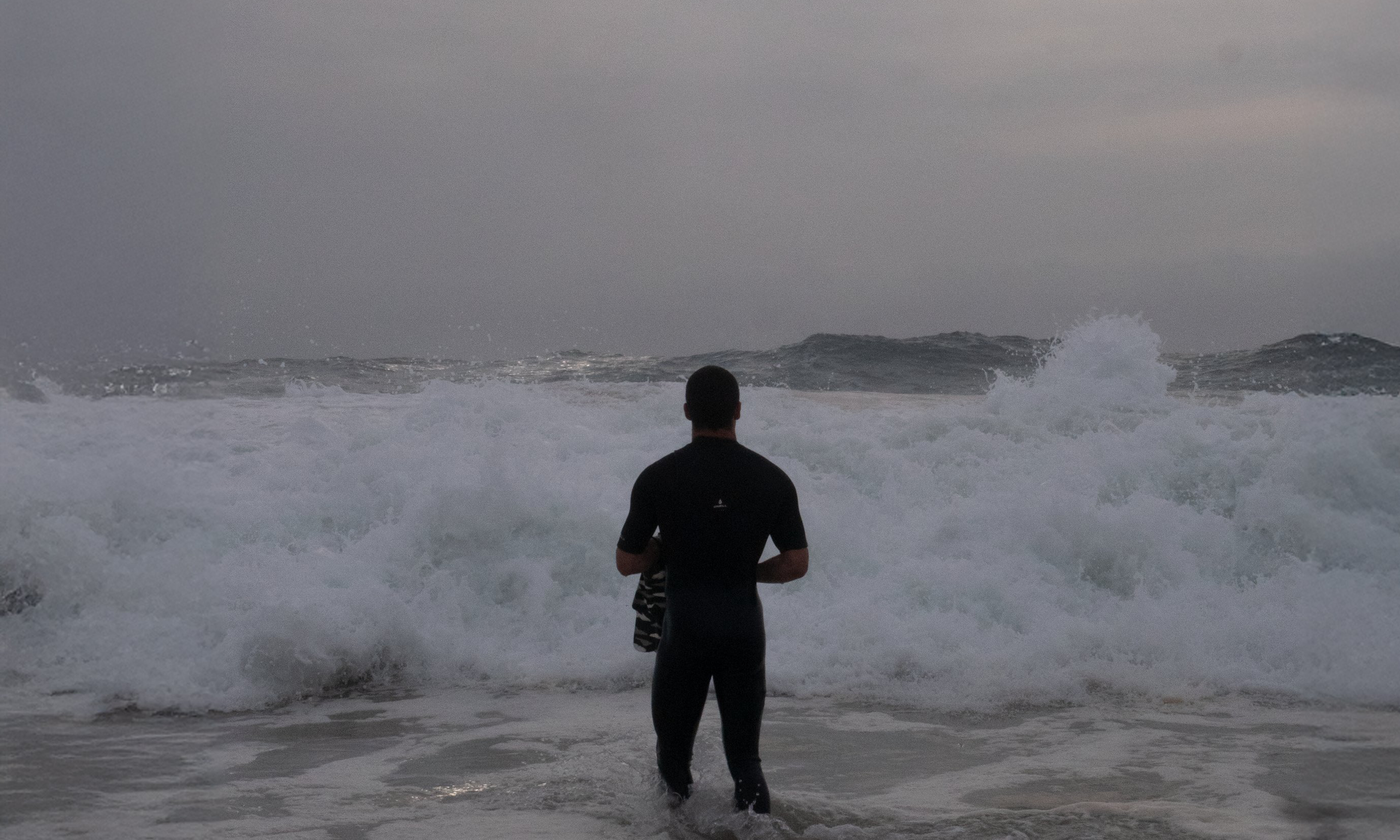 Joel Barker at the water's edge